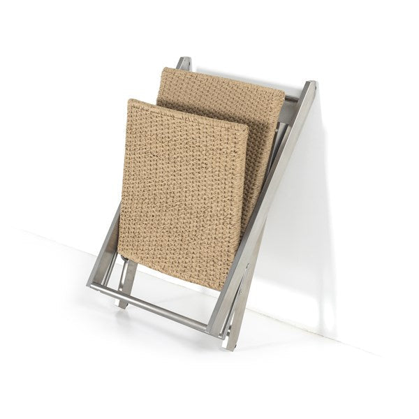 Allister Outdoor Folding Chair-Four Hands-FH-229031-001-Lounge ChairsAshen Slate - Heathered Grey Rope-15-France and Son