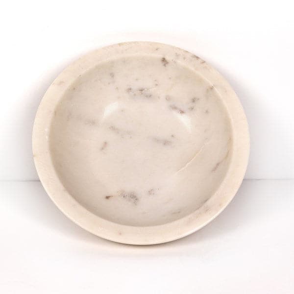 Lira Bowl-Four Hands-FH-229057-002-BowlsHoned White Marble-4-France and Son