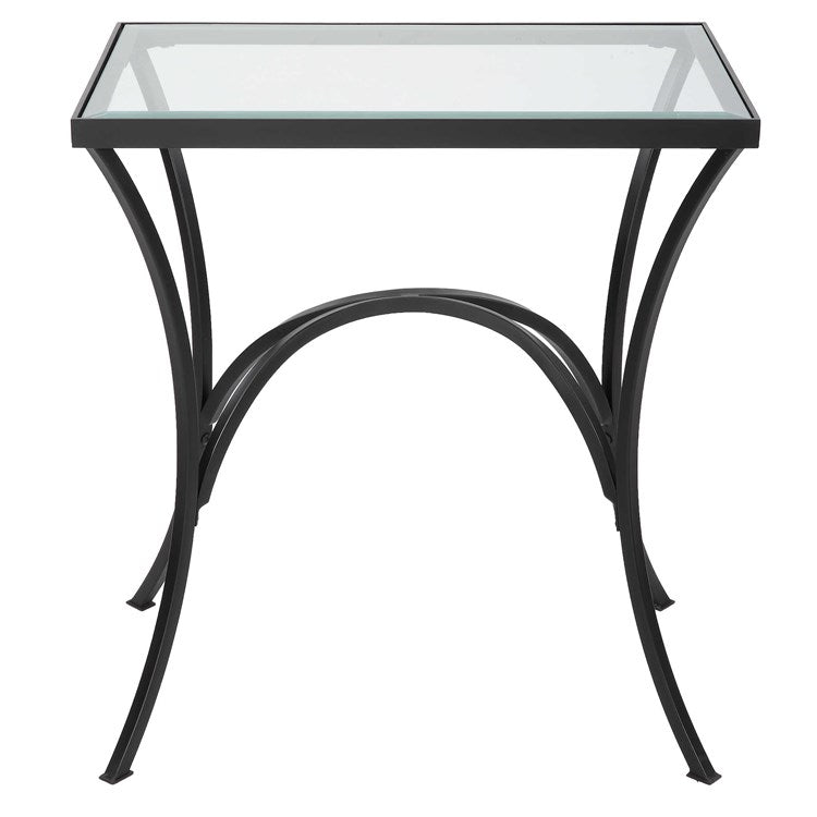 Alayna Gold End Table-Uttermost-UTTM-22911-Side TablesSleek Satin Black-3-France and Son