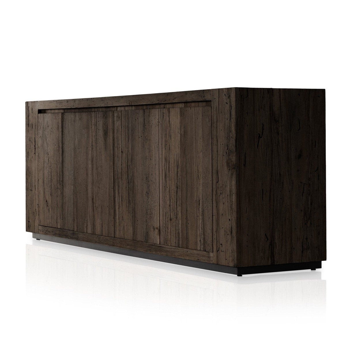 Abaso Sideboard - Ebony Rustic Wormwood Oak