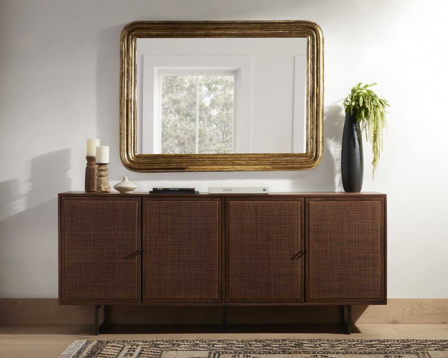 Vintage Louis Mirror - Antiqued Gold Leaf