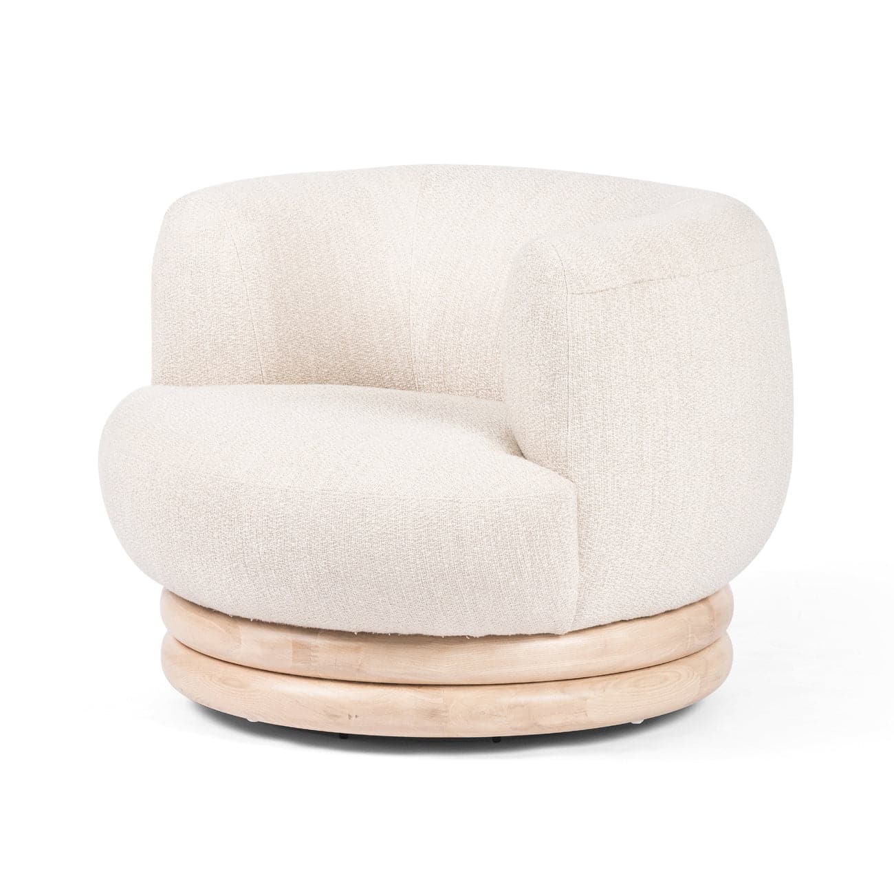 Harding Swivel Chair - Kerbey Taupe-Four Hands-STOCK-229384-002-Lounge Chairs-1-France and Son