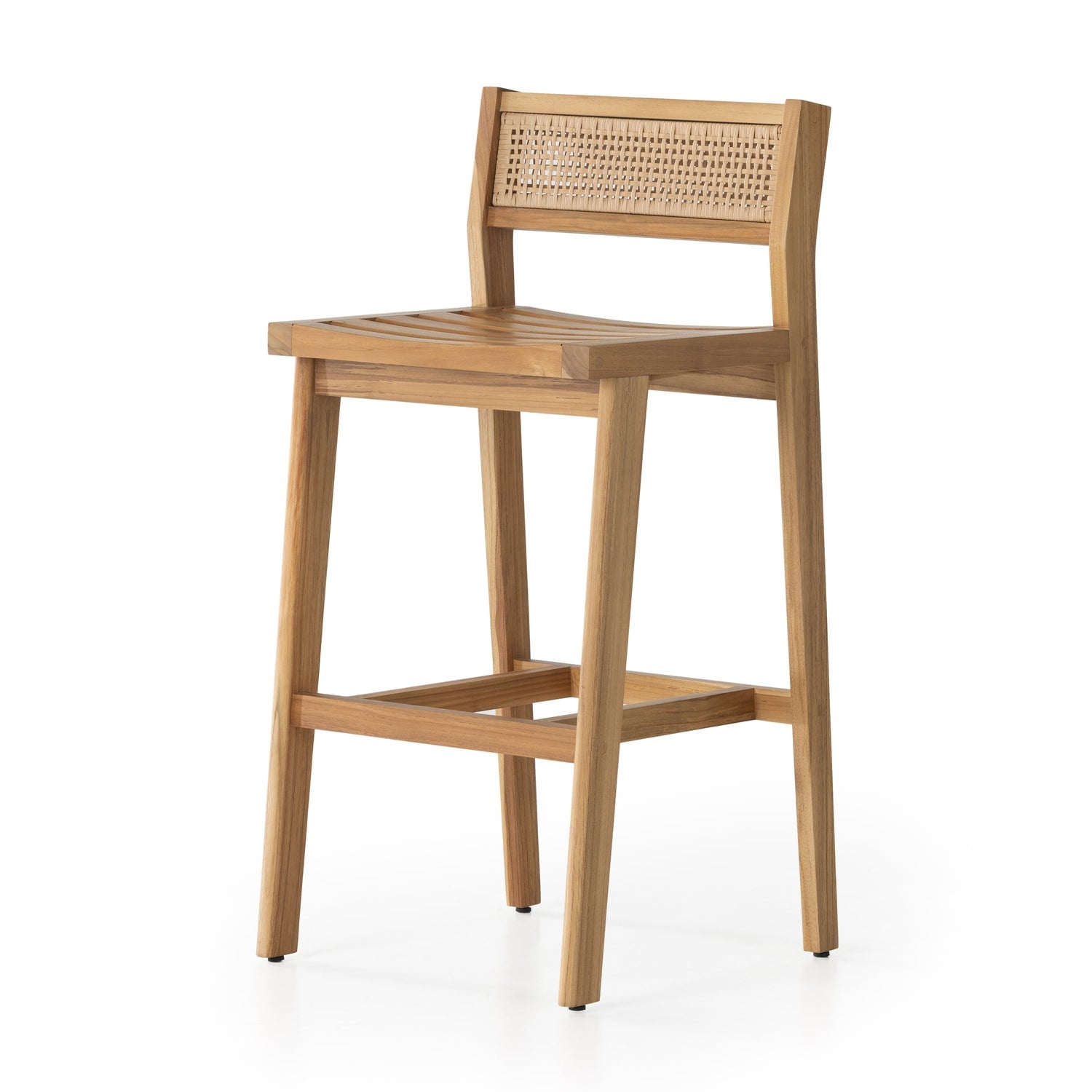 Merit Outdoor Stool - Natural Teak-Four Hands-FH-229411-001-Outdoor StoolsBar-1-France and Son