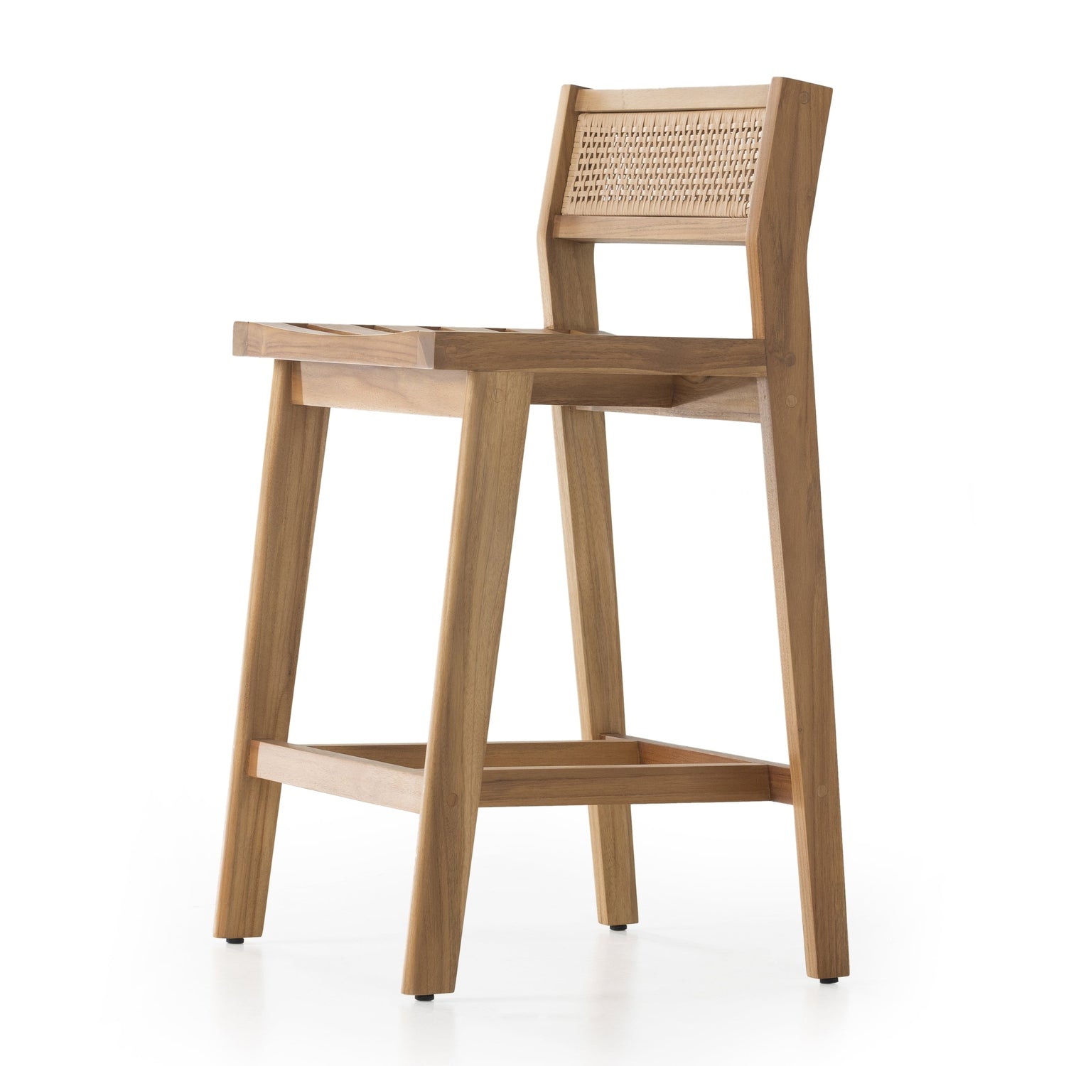 Merit Outdoor Stool - Natural Teak-Four Hands-FH-229411-002-Outdoor StoolsCounter-3-France and Son