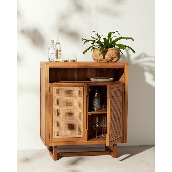 Merit Outdoor Cabinet - Natural Teak - Fsc-Four Hands-FH-229416-001-Bookcases & Cabinets-2-France and Son
