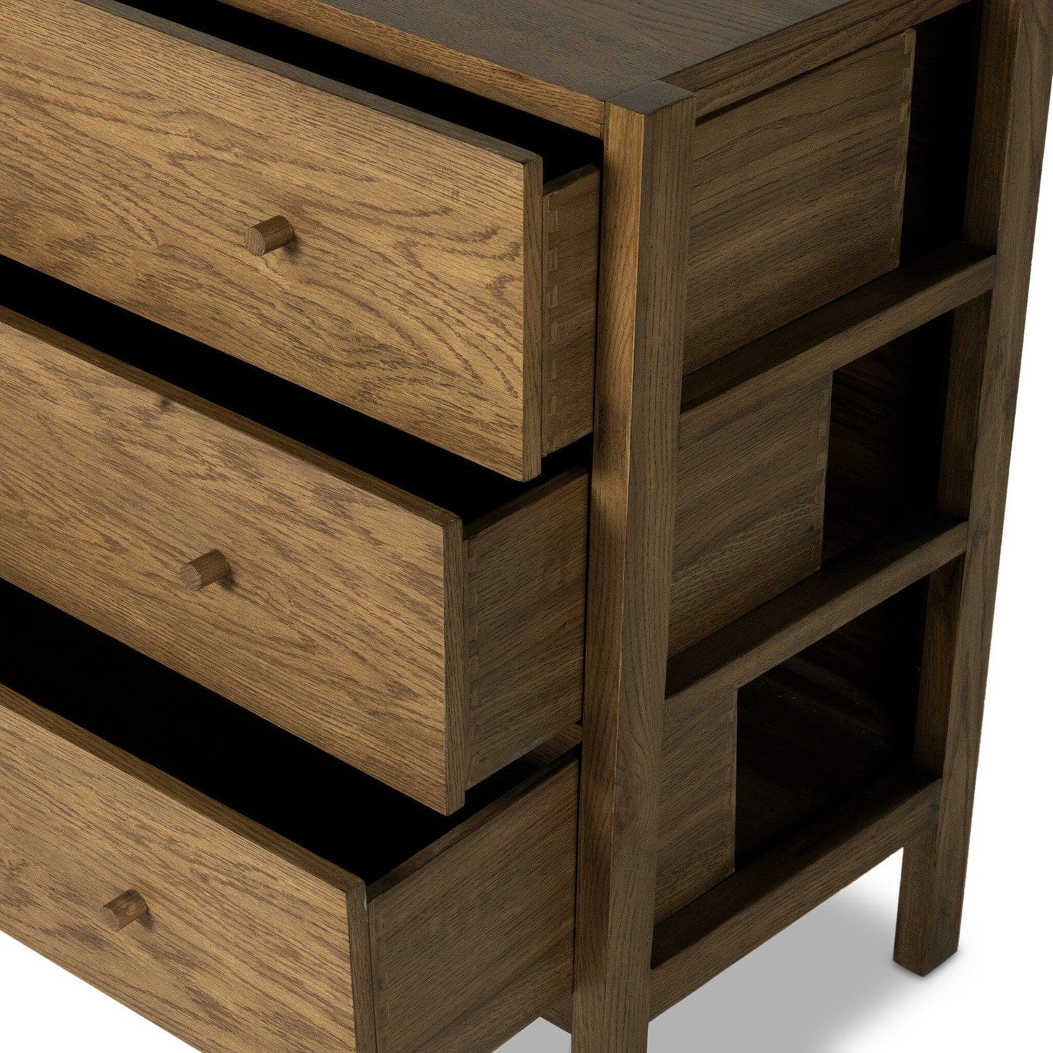 Meadow 6 Drawer Dresser - Tawny Oak Veneer