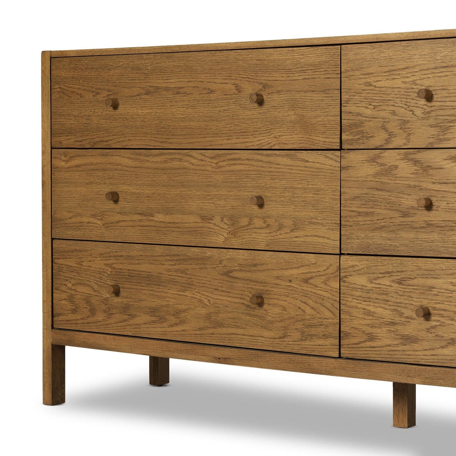 Meadow 6 Drawer Dresser - Tawny Oak Veneer