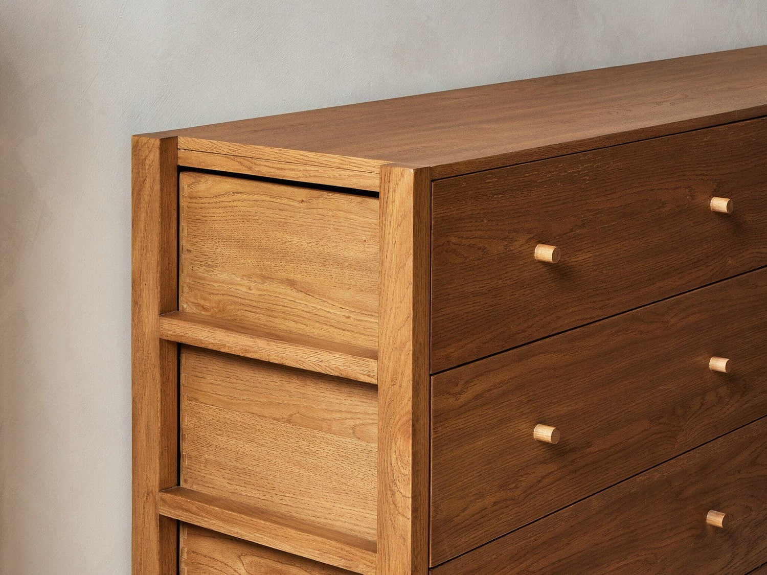 Meadow 6 Drawer Dresser - Tawny Oak Veneer