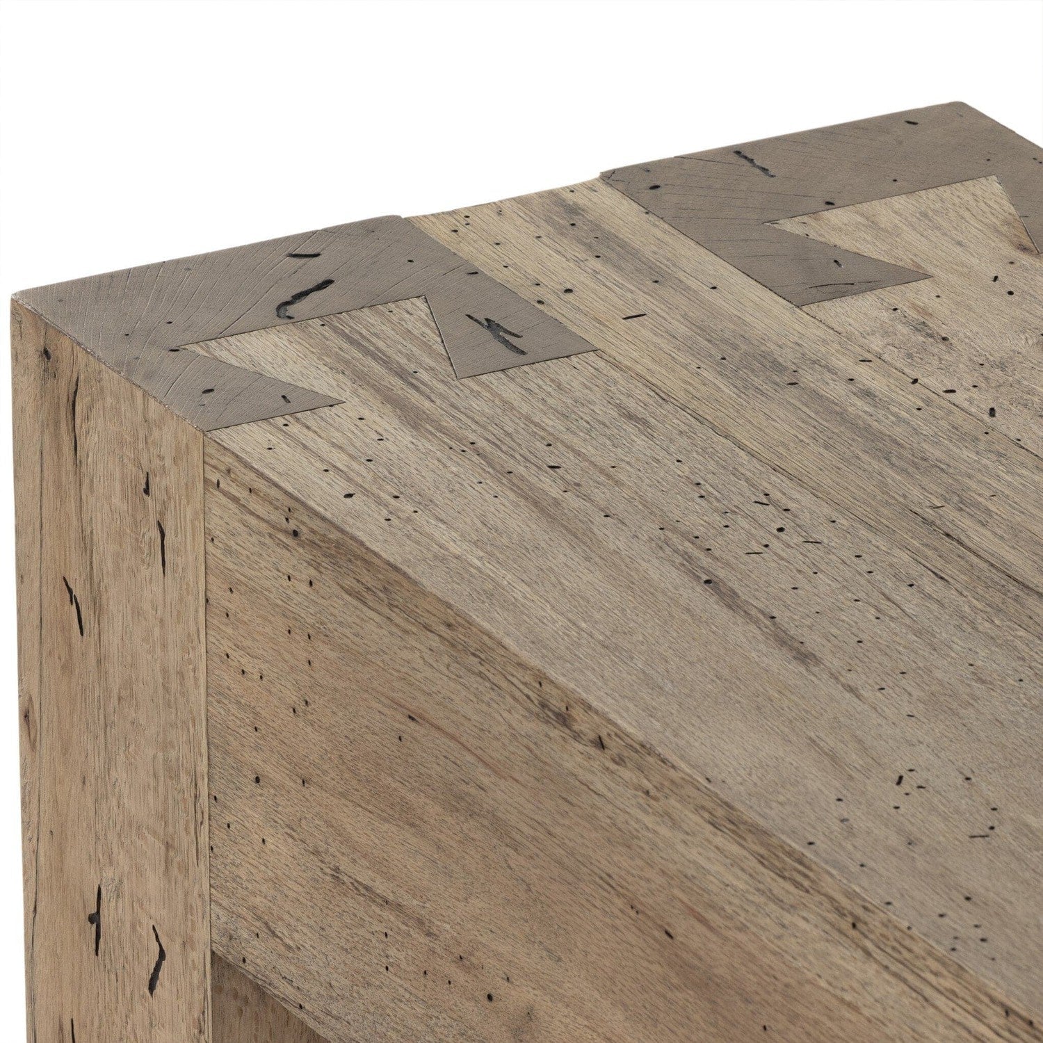 Abaso Console Table - Rustic Wormwood Oak