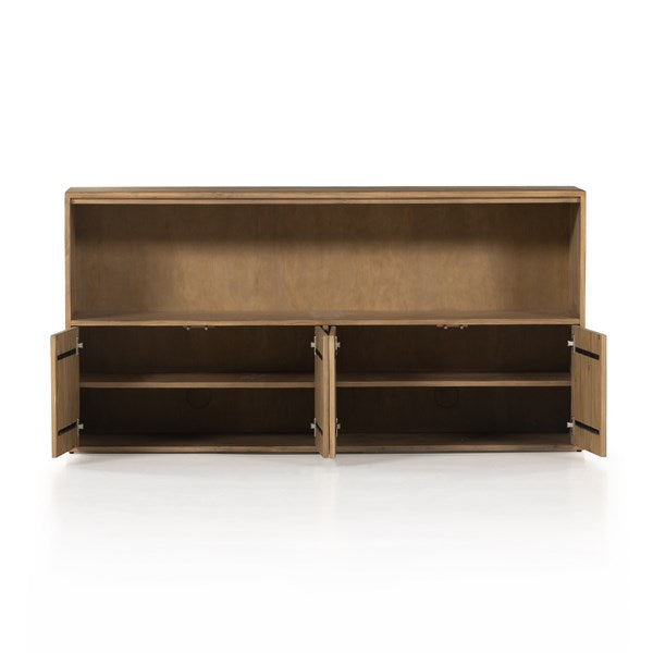 Bane Media Console-Four Hands-FH-229661-002-Media Storage / TV StandsDark Charcoal-6-France and Son