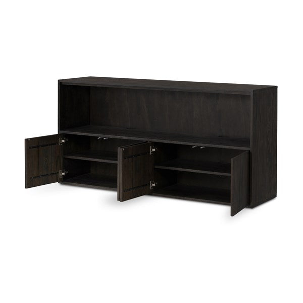 Bane Media Console-Four Hands-FH-229661-002-Media Storage / TV StandsDark Charcoal-5-France and Son