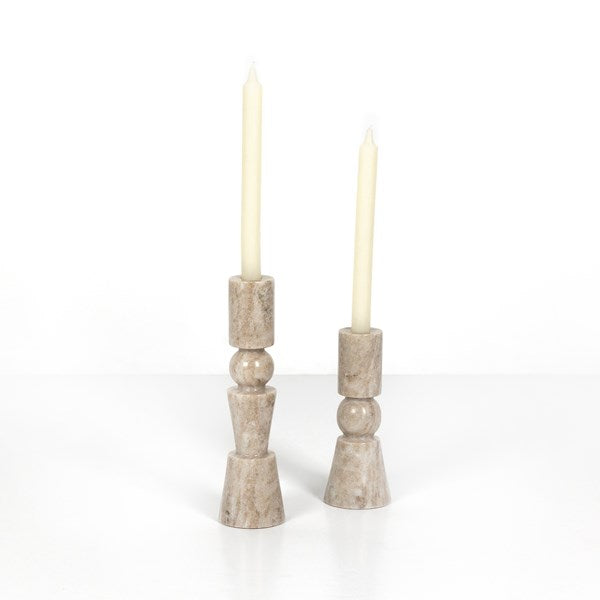 Rosette Taper Candlesticks,set 2-Four Hands-FH-229702-006-Decor-1-France and Son