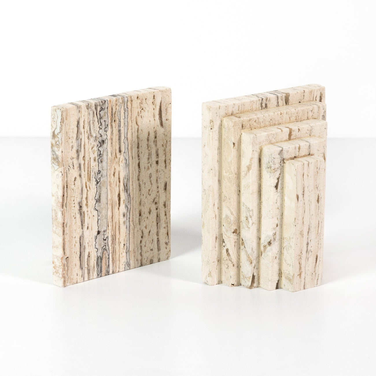 Stepped Bookends-White Travertine-Four Hands-FH-229703-001-Bookends-1-France and Son