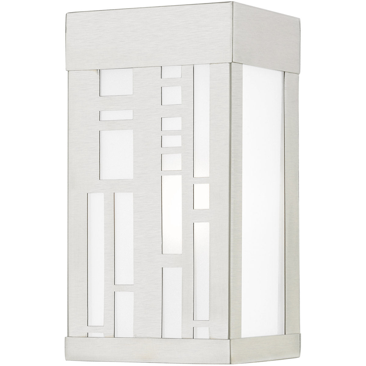 Malmo 1 Light 9 inch - Brushed Nickel Outdoor Small Sconce-Livex Lighting-LIVEX-22971-91-Flush MountsBrushed Nickel-1-France and Son