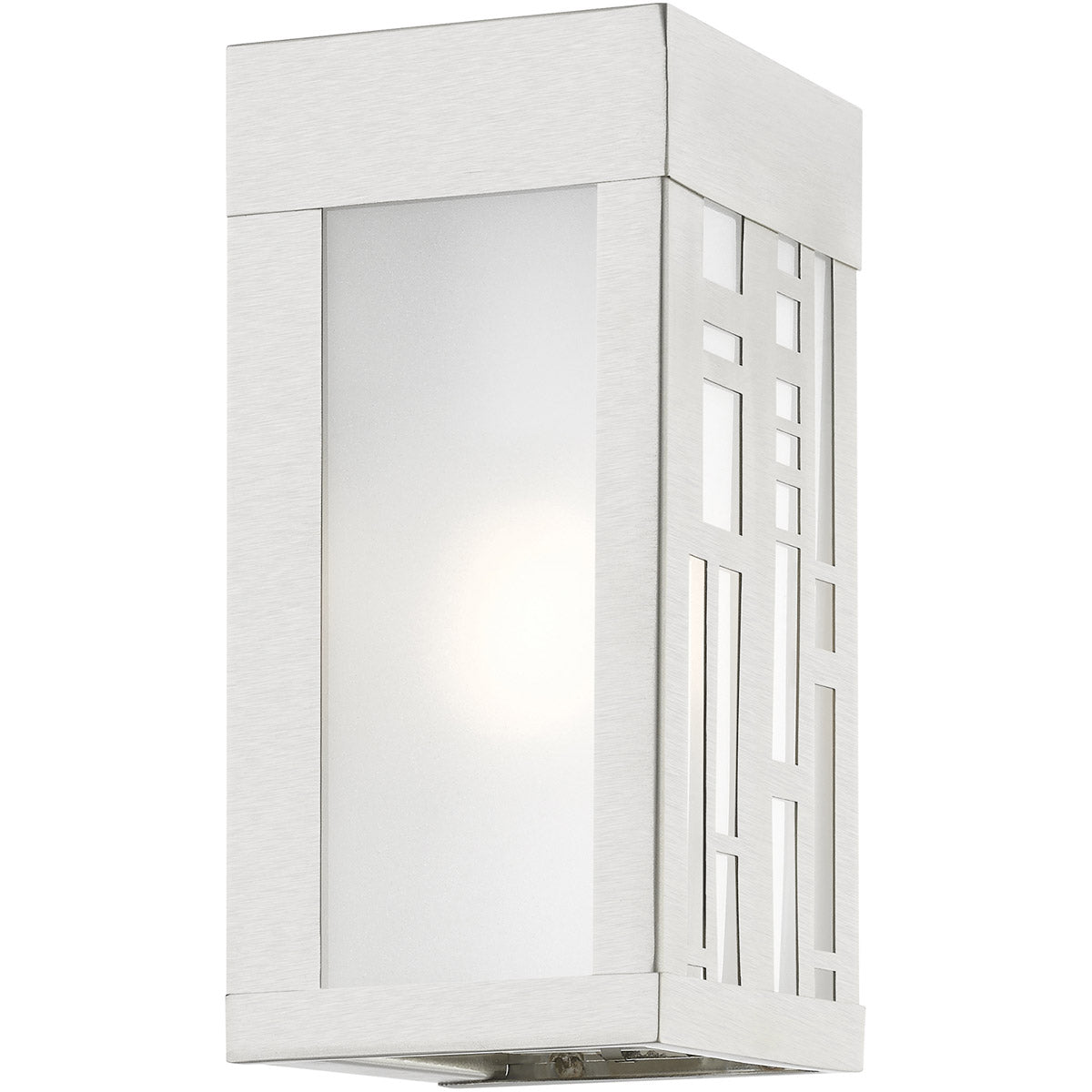 Malmo 1 Light 9 inch - Brushed Nickel Outdoor Small Sconce-Livex Lighting-LIVEX-22971-91-Flush MountsBrushed Nickel-6-France and Son