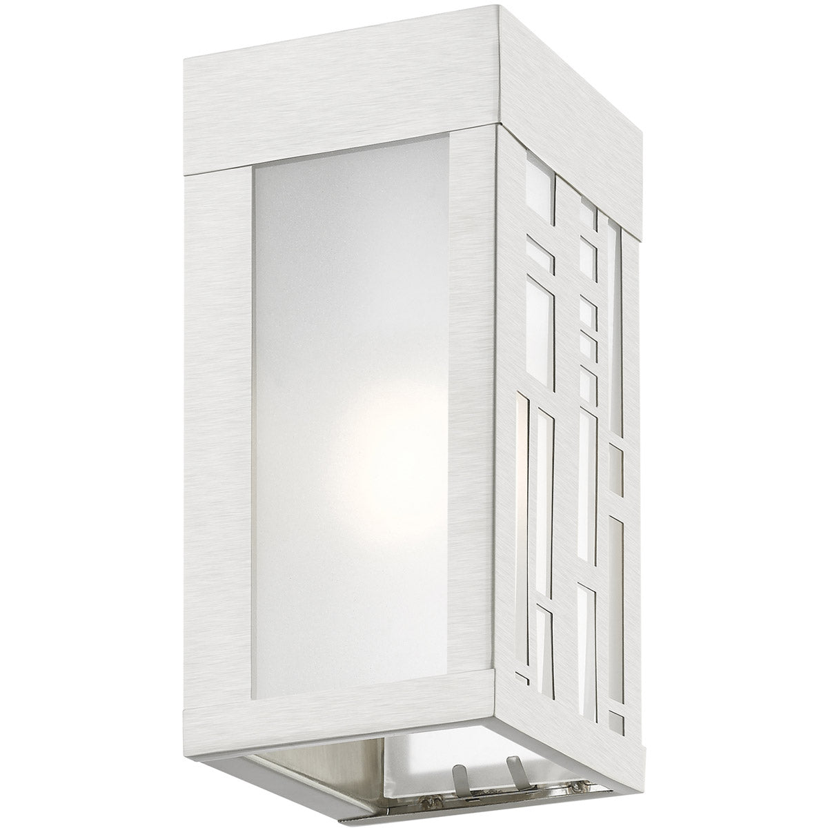Malmo 1 Light 9 inch - Brushed Nickel Outdoor Small Sconce-Livex Lighting-LIVEX-22971-91-Flush MountsBrushed Nickel-8-France and Son