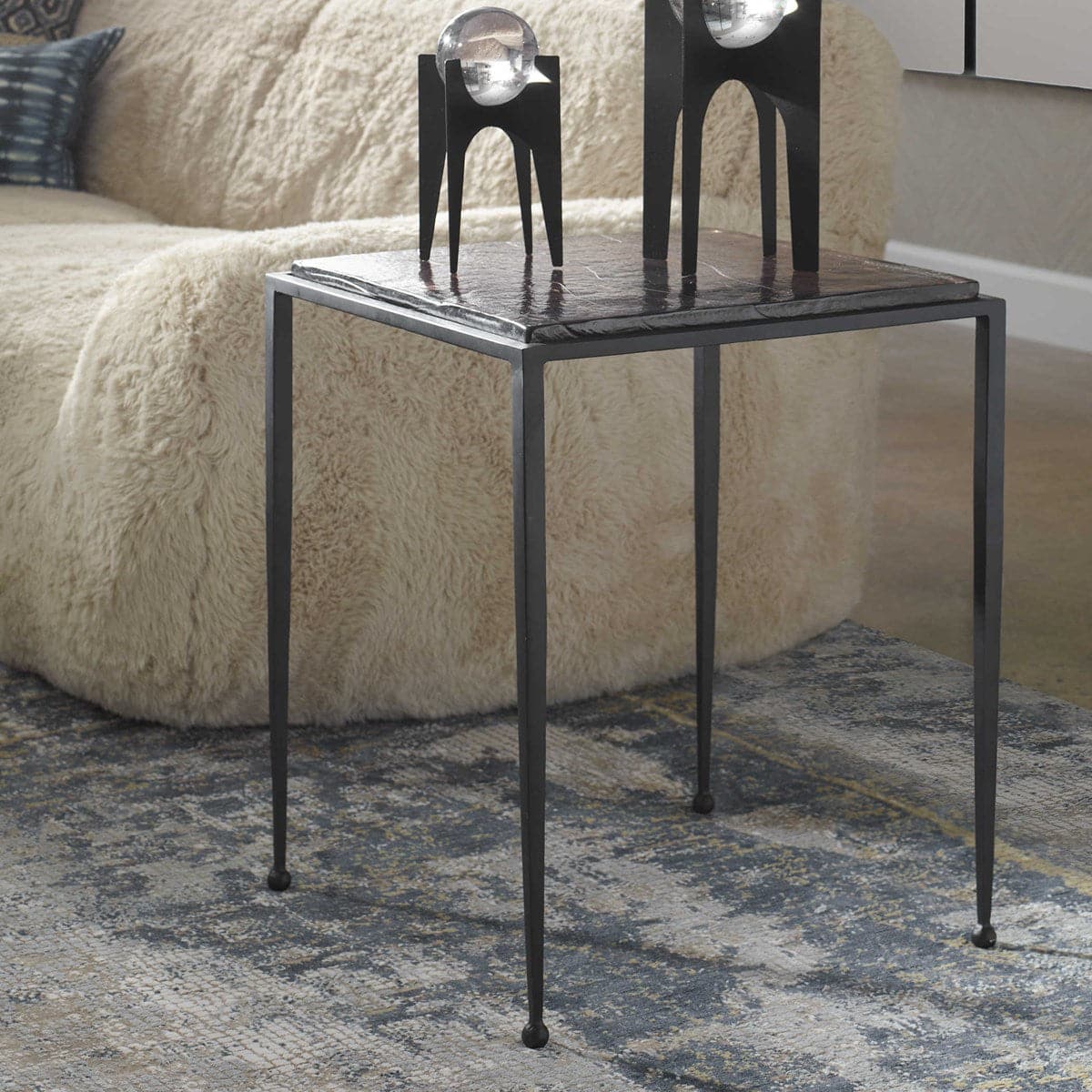 Uttermost Wavelet Iron Side Table-Uttermost-UTTM-22979-Side Tables-1-France and Son