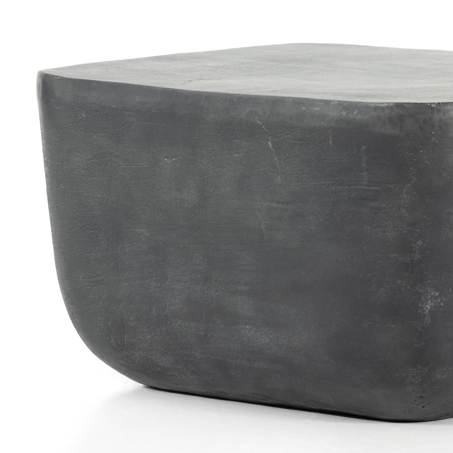 Basil Square Outdoor End Table - Aged Grey