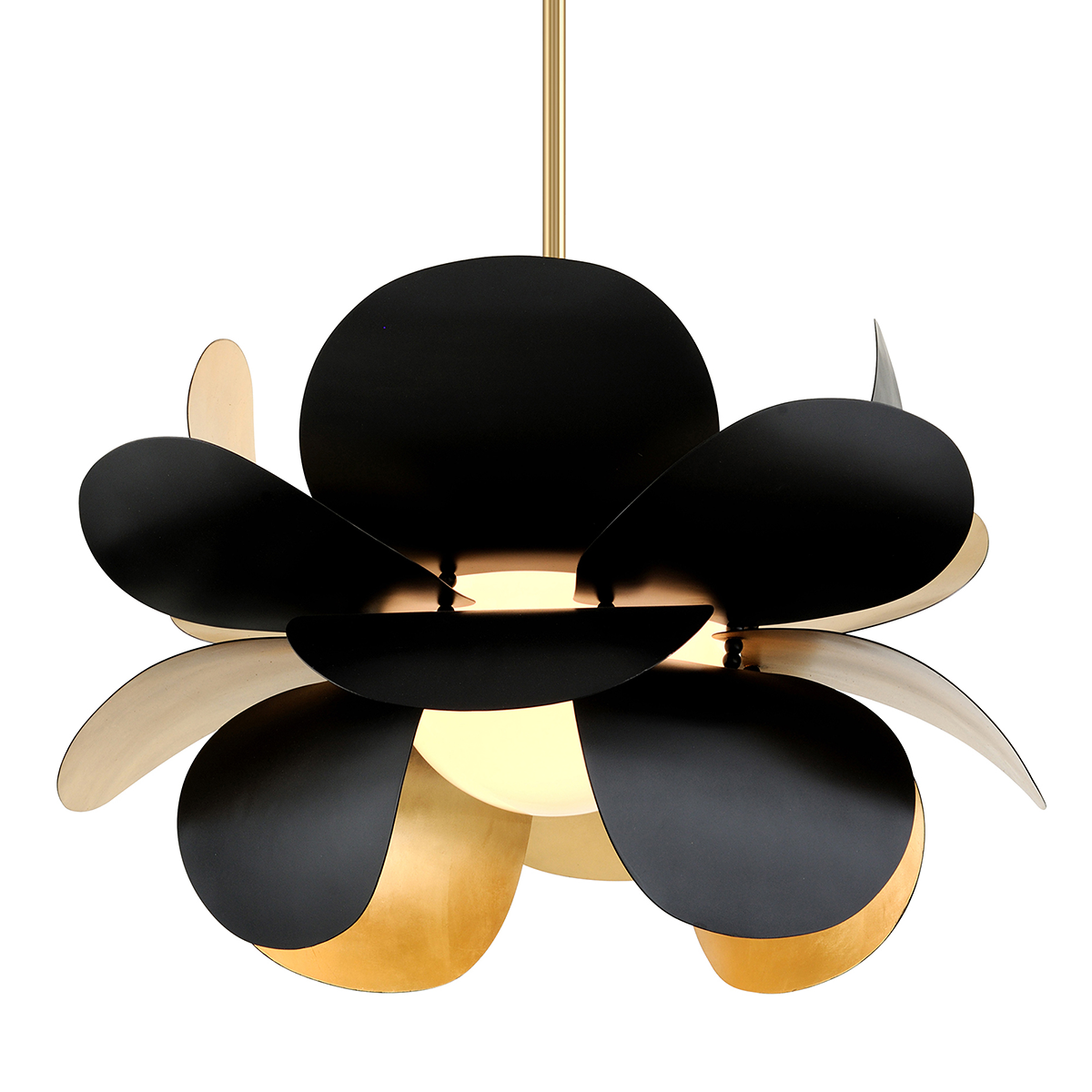 Ginger 1 Light Pendant-Corbett Lighting-CORBETT-308-43-PendantsLarge-Black-1-France and Son