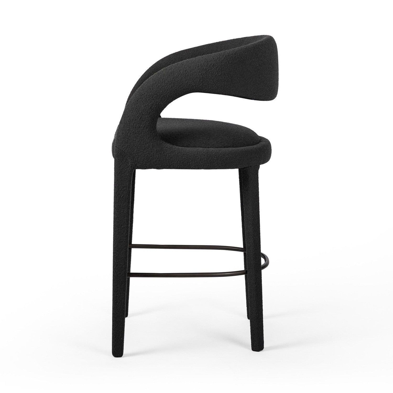 Hawkins Bar + Counter Stool - FIQA Boucle Charcoal