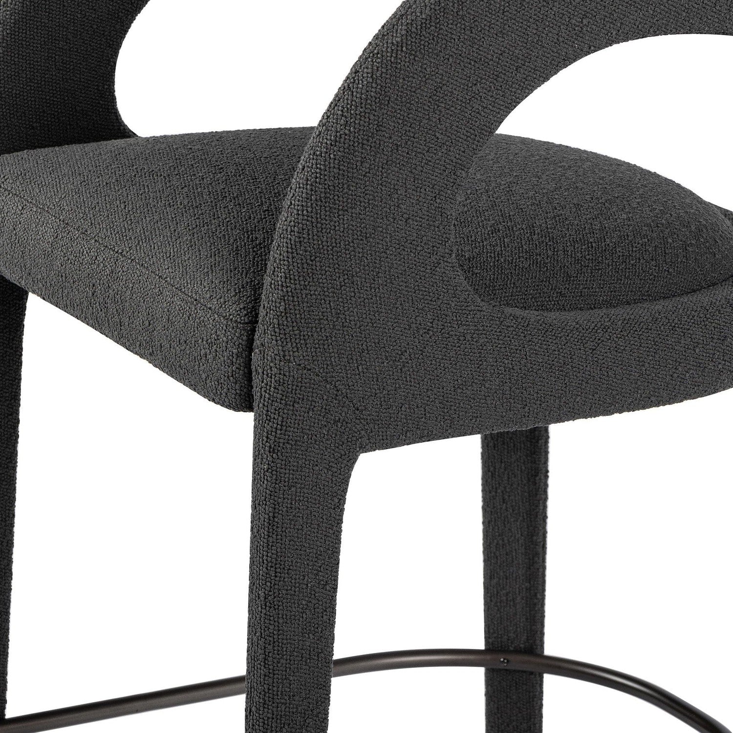 Hawkins Bar + Counter Stool - FIQA Boucle Charcoal