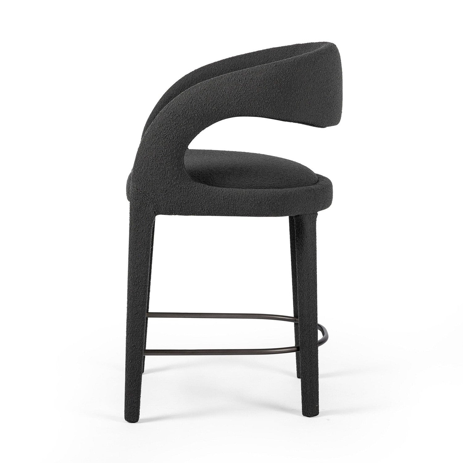 Hawkins Bar + Counter Stool - FIQA Boucle Charcoal