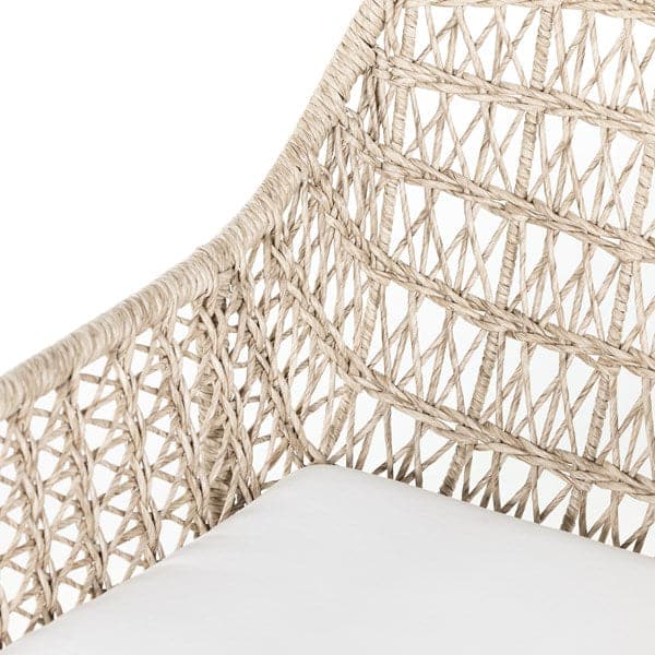 Bandera Outdoor Woven Dining Chair-Four Hands-FH-JLAN-130-Outdoor Dining ChairsDistressed Grey-Without Cushion-19-France and Son