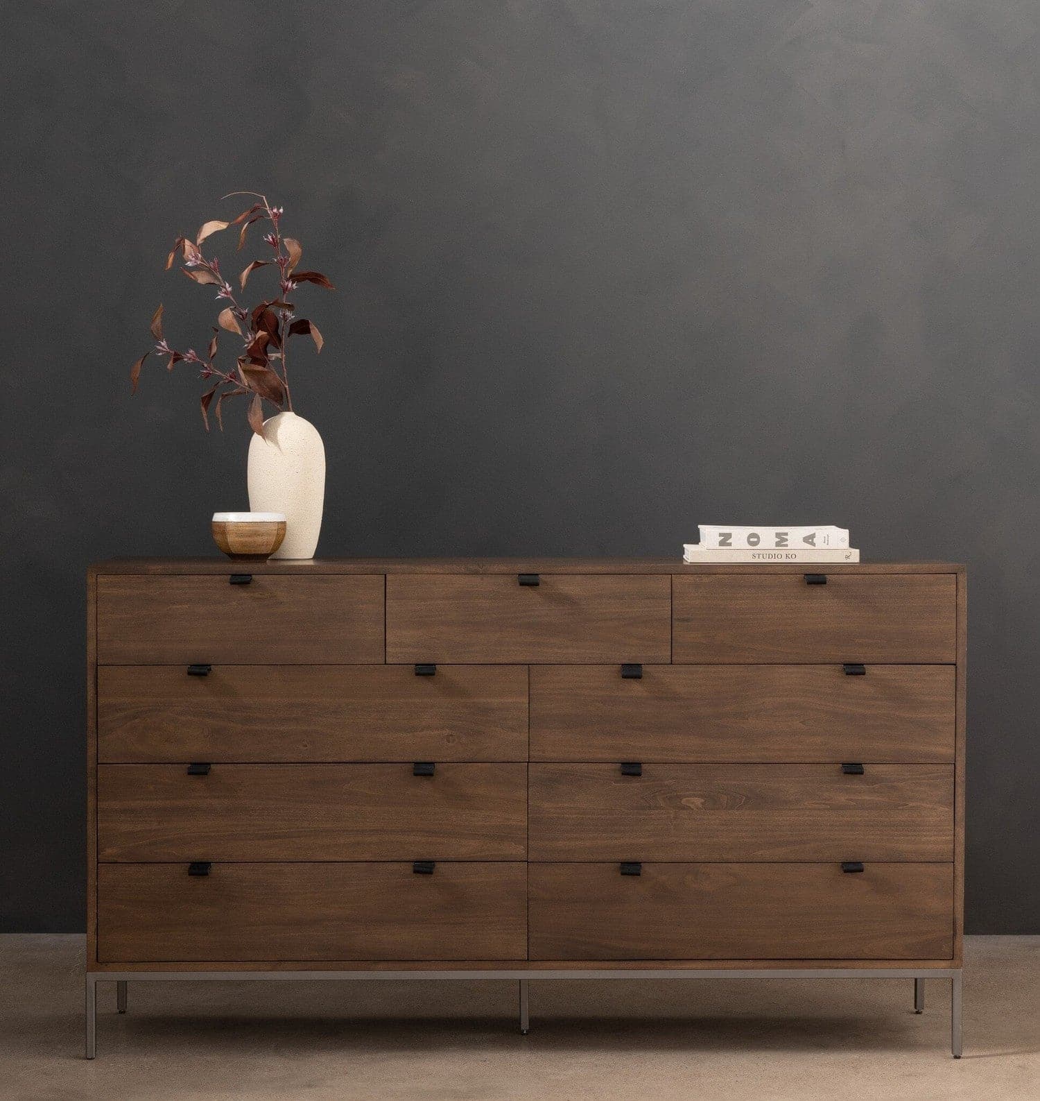 Trey 9 Drawer Dresser - Auburn Poplar