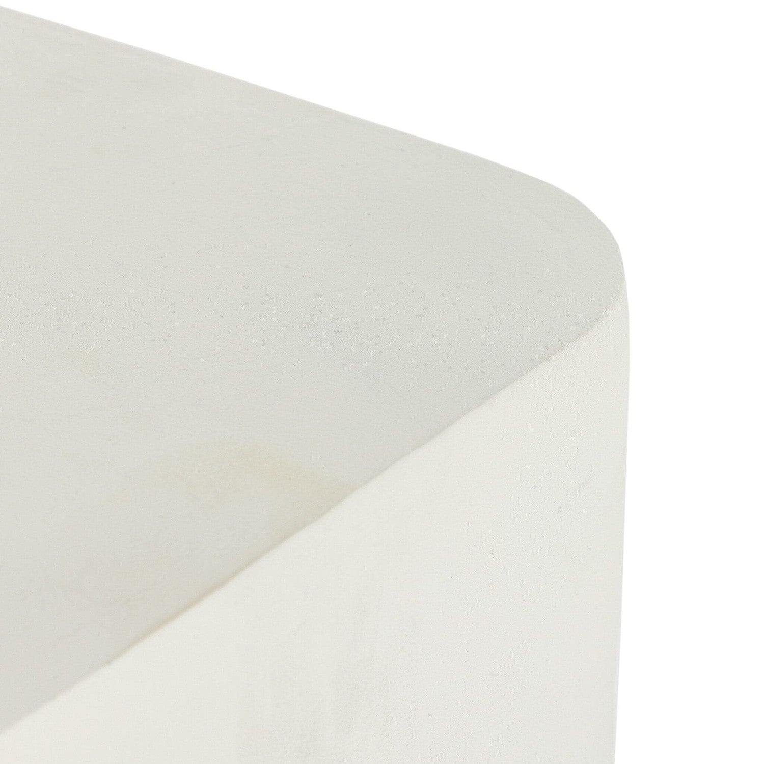 Basil Outdoor Square Drink Table - Matte White Cast Aluminum