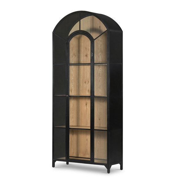 Belmont Cabinet Oak - Black-Four Hands-FH-230858-001-Bookcases & Cabinets-1-France and Son
