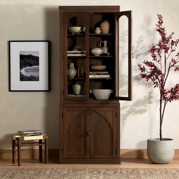 Anna Cabinet - Washed Dark Brown-Four Hands-FH-230881-001-Bookcases & Cabinets-2-France and Son