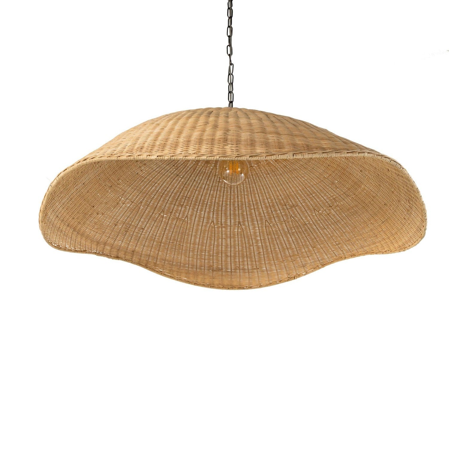 Overscale Woven Rattan Pendant - Natural Rattan