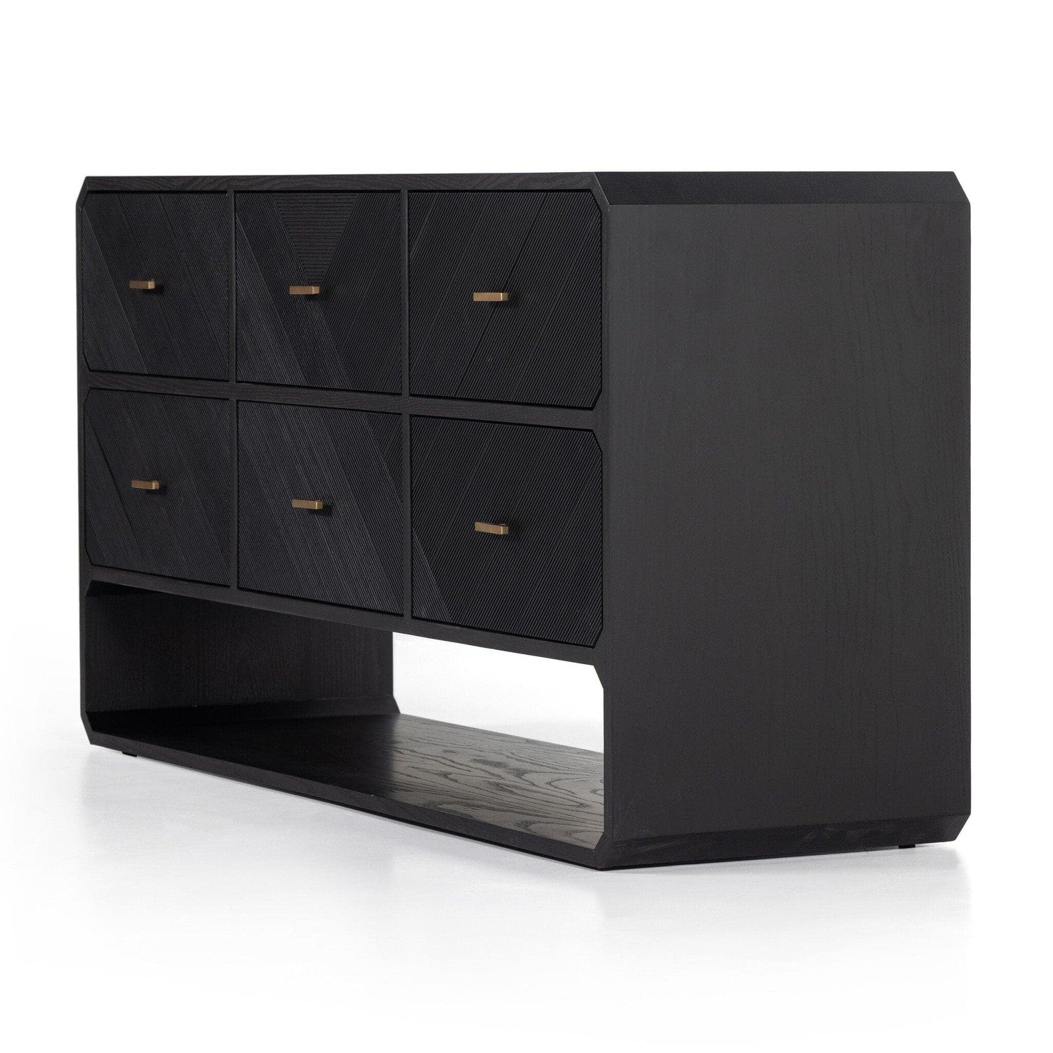 Caspian 6 Drawer Dresser - Black Ash