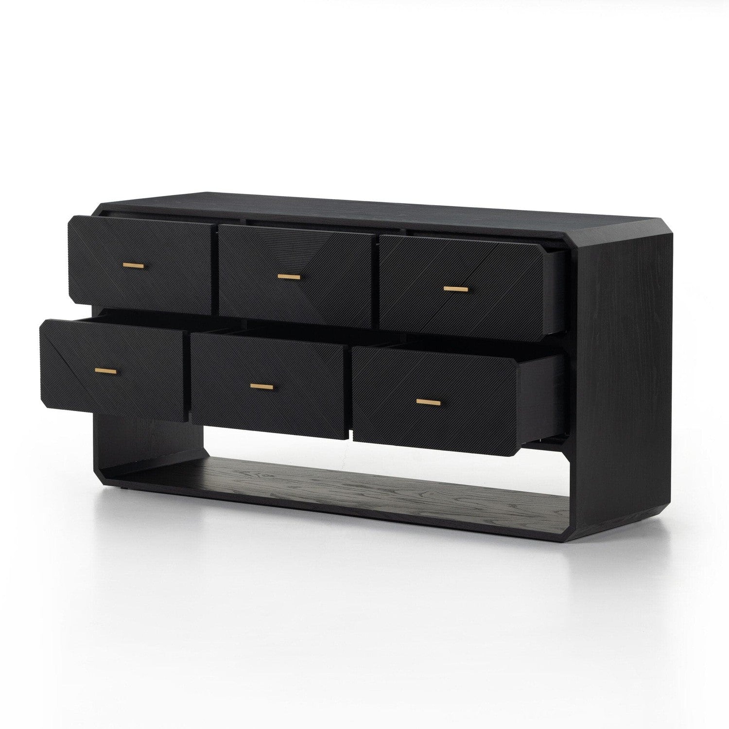 Caspian 6 Drawer Dresser - Black Ash