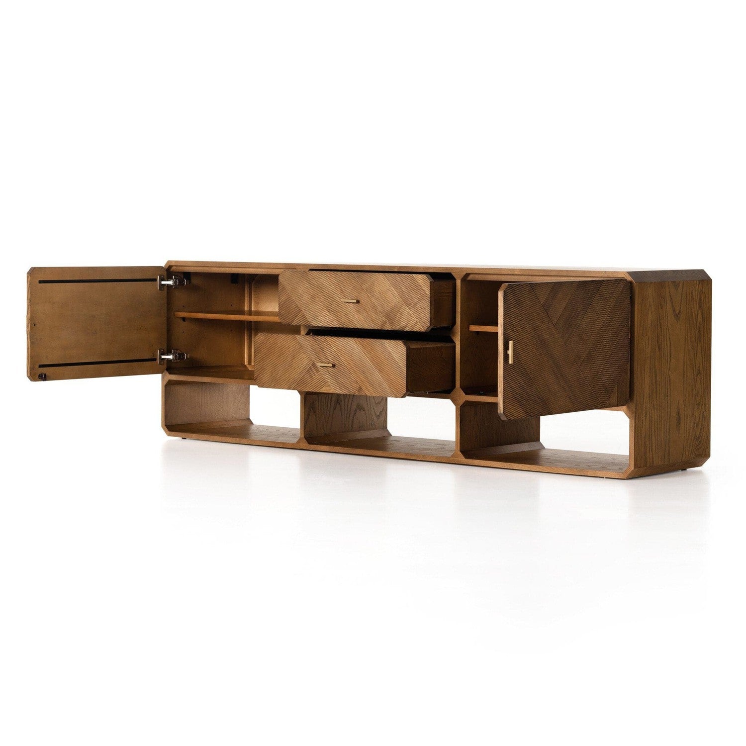 Caspian Media Console - Natural Ash