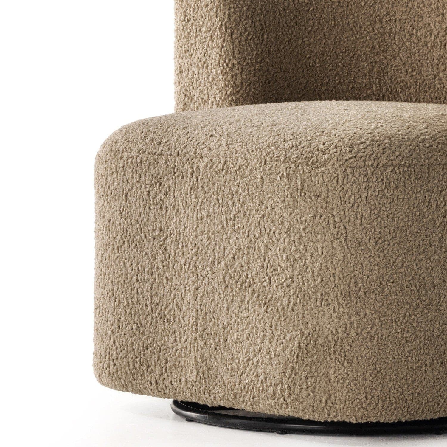 Tybalt Swivel Chair - Sheepskin Camel