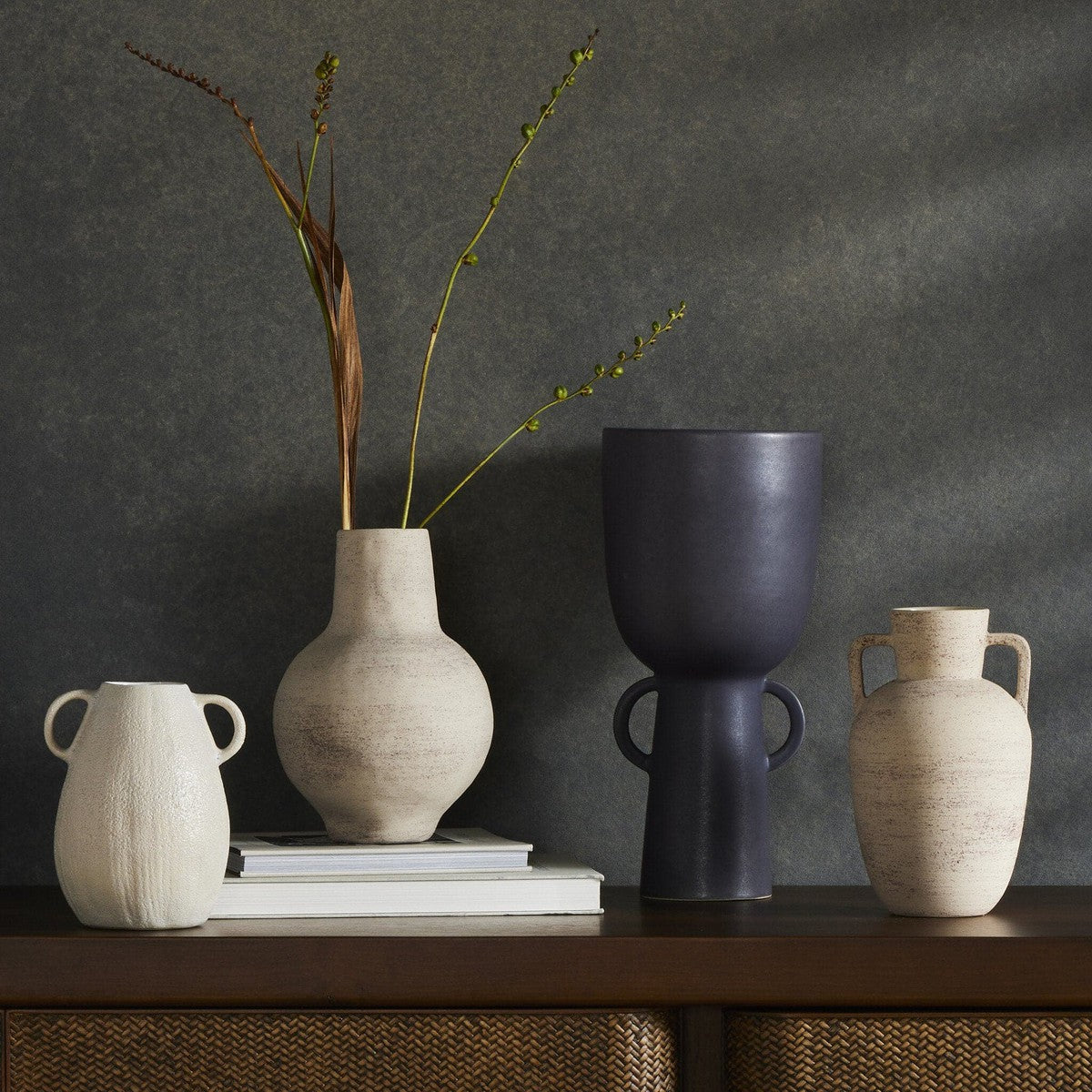 Pima Vase - Distressed Cream