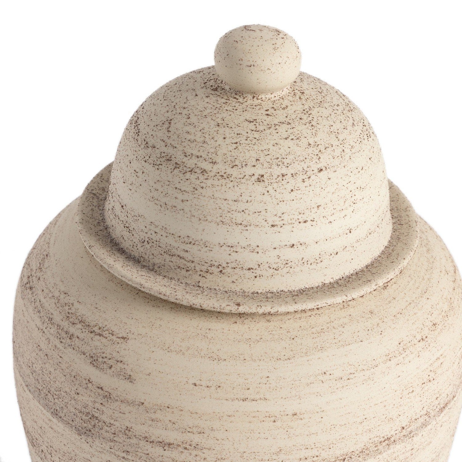 Arabella Jar With LID - Distressed Cream