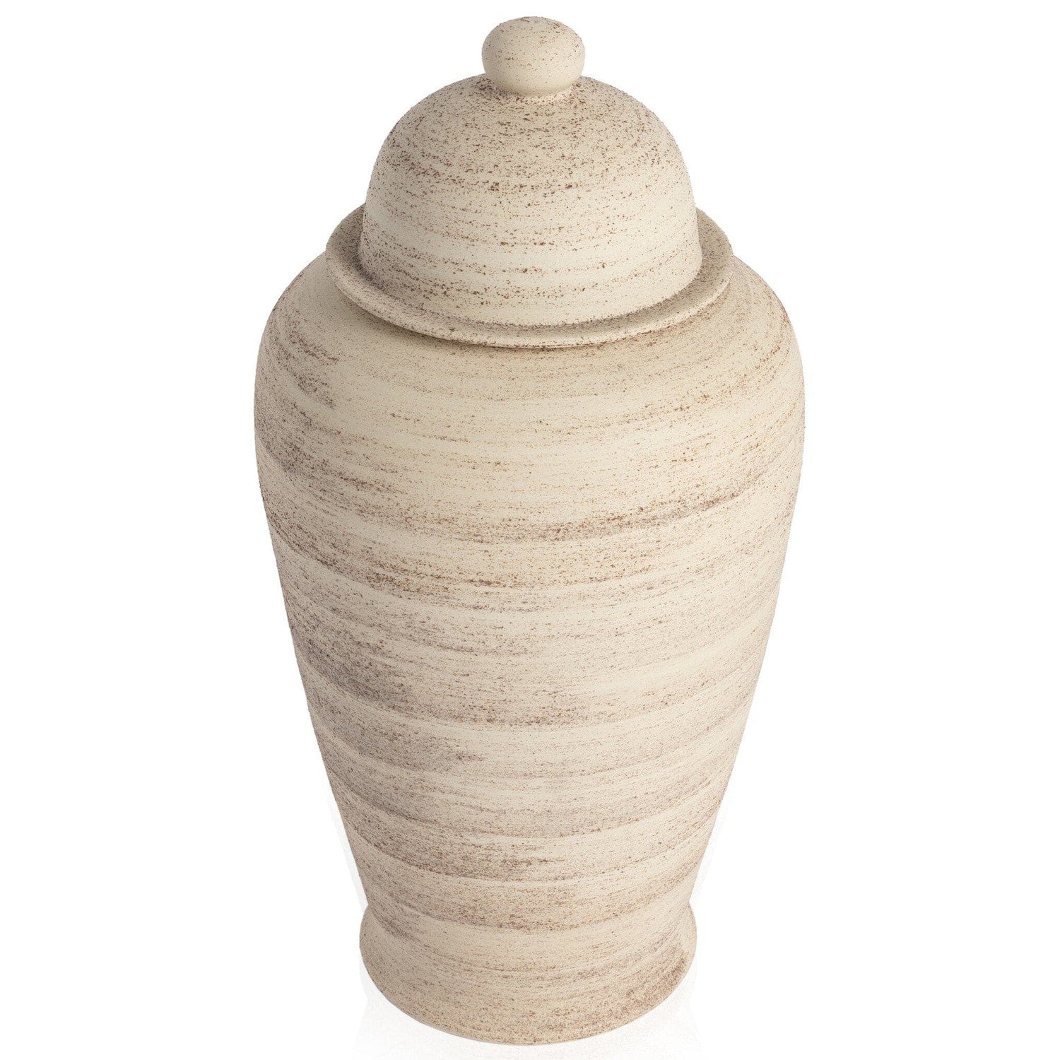 Arabella Jar With LID - Distressed Cream