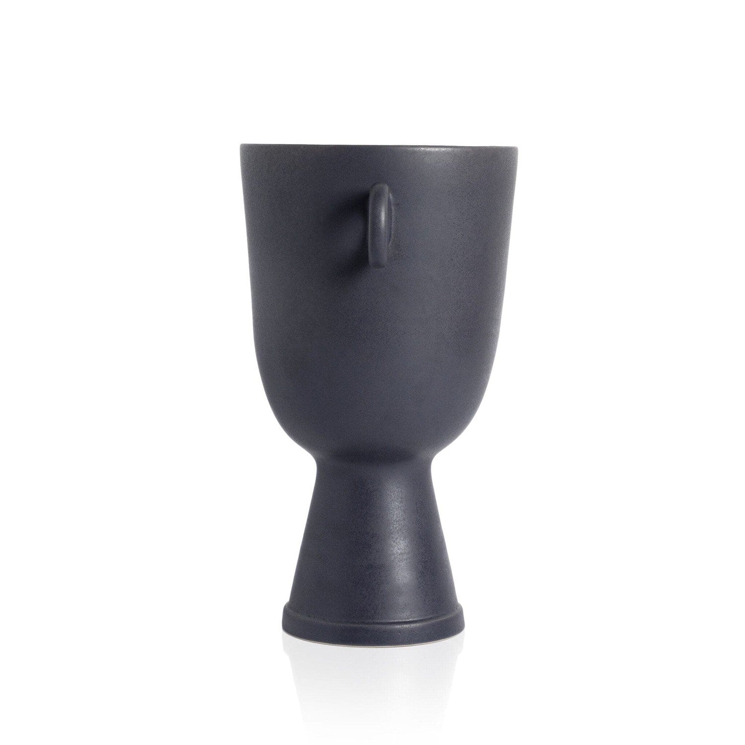 Anillo Wide Vase - Matte Black Ceramic