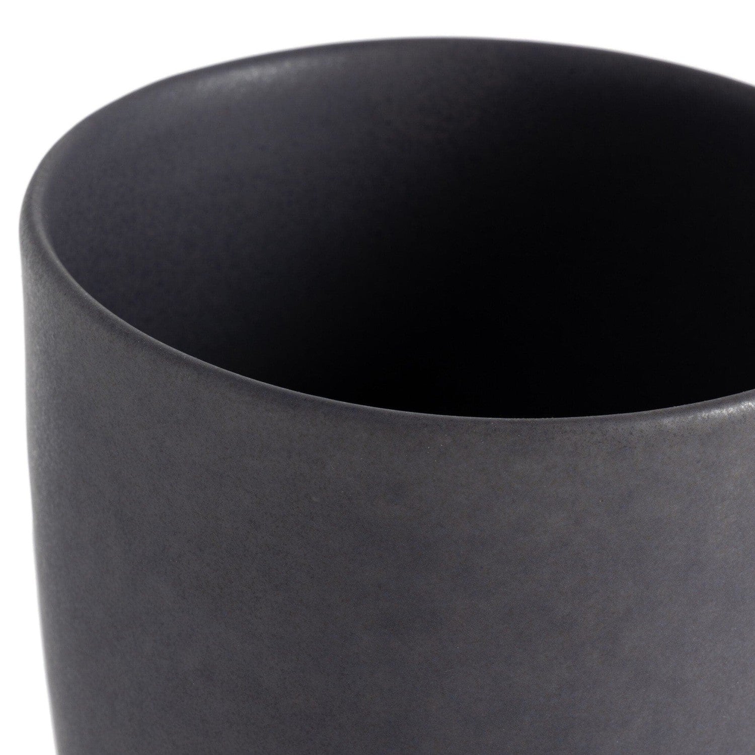 Anillo Narrow Vase - Matte Black Ceramic