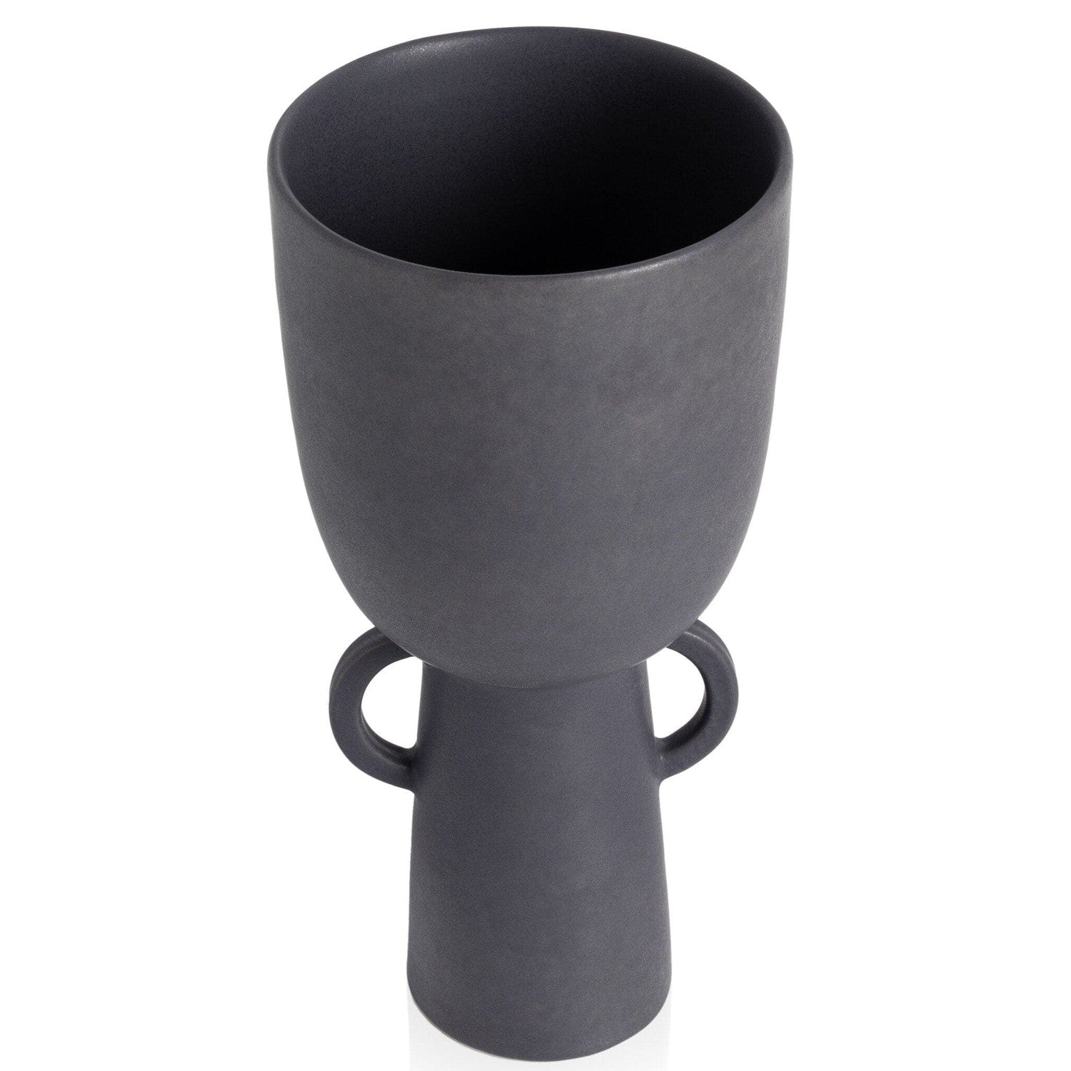 Anillo Narrow Vase - Matte Black Ceramic