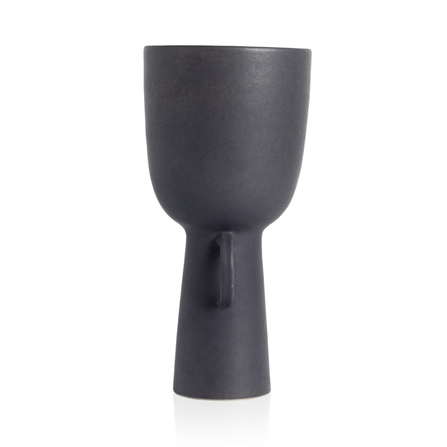 Anillo Narrow Vase - Matte Black Ceramic