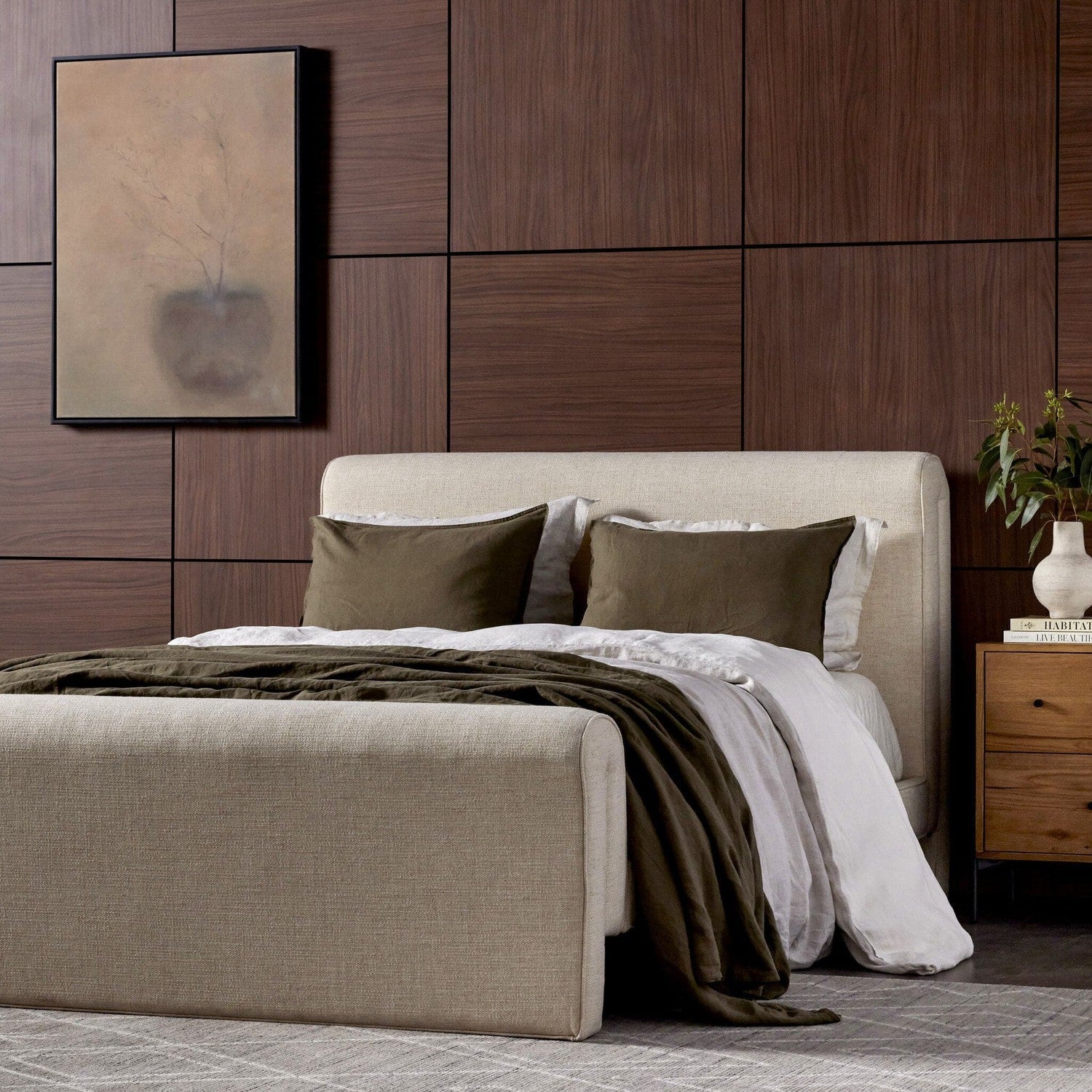 Mitchell Bed - Thames Cream - Queen