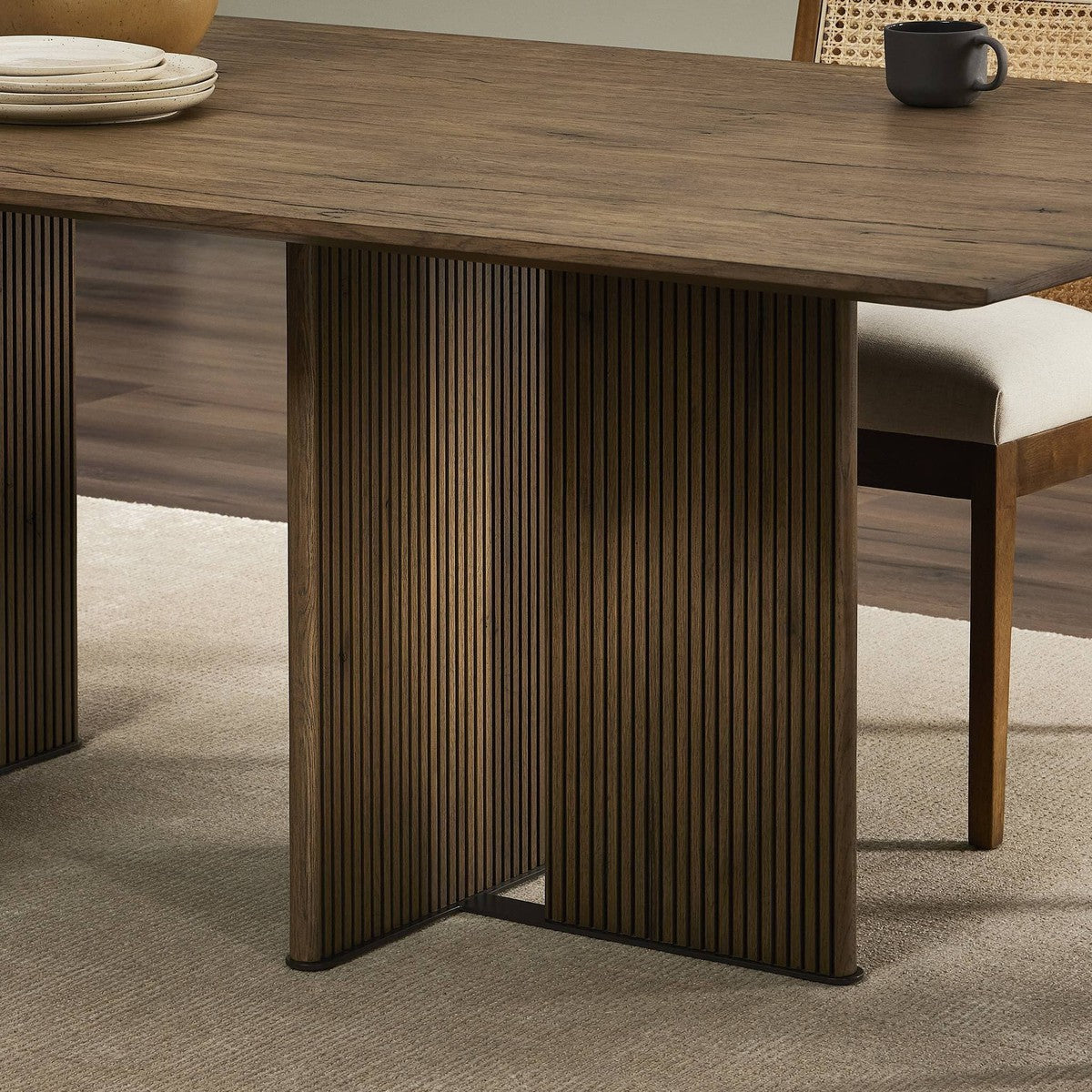 Leo Dining Table - Rustic Grey Veneer