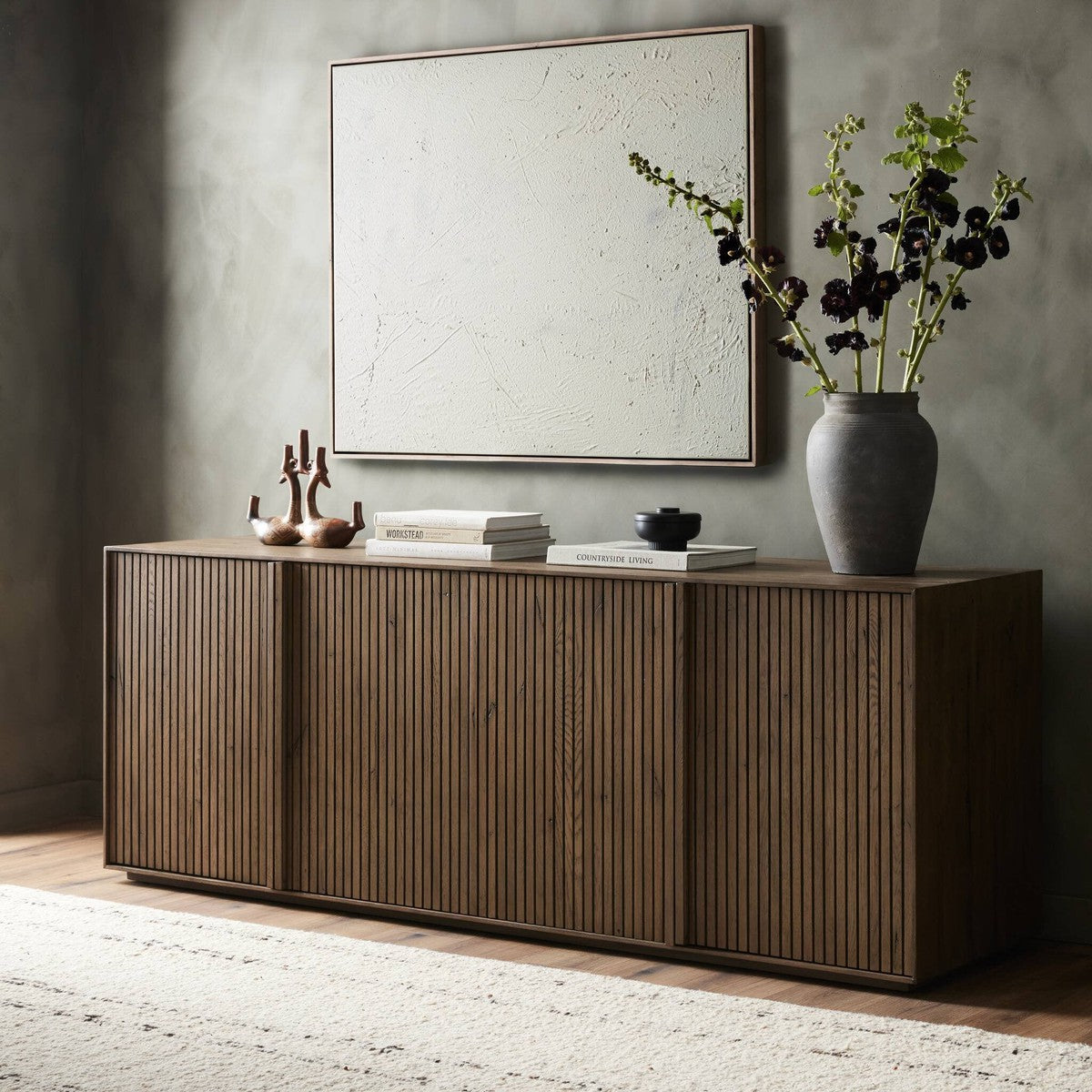 Leo Sideboard - Rustic Grey - Grey