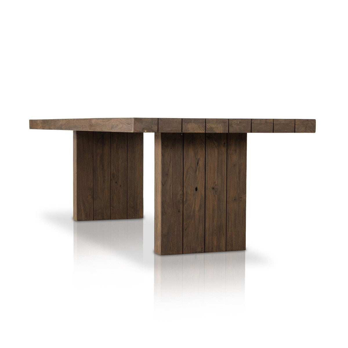 Encino Outdoor Dining Table - Stained Heritage Brown-FSC