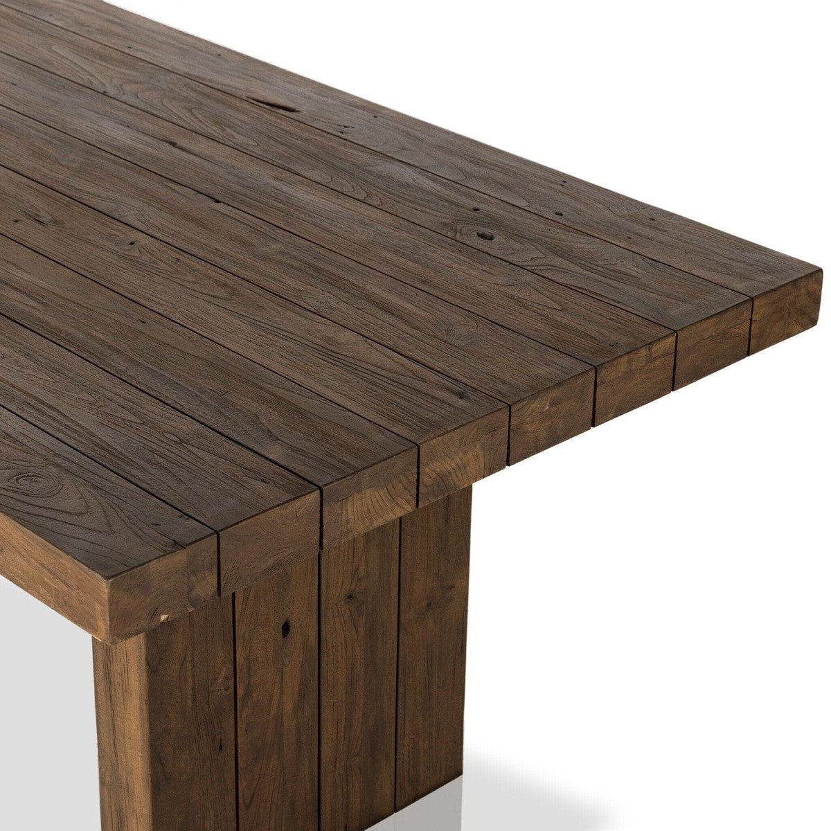 Encino Outdoor Dining Table - Stained Heritage Brown-FSC