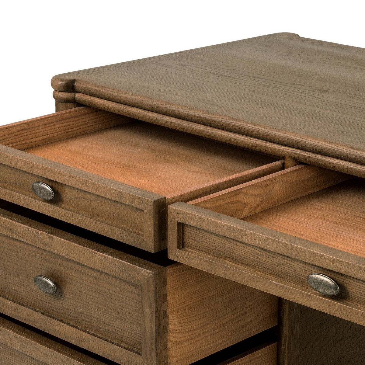 Toulouse Executive Desk - Toasted Oak Veneer