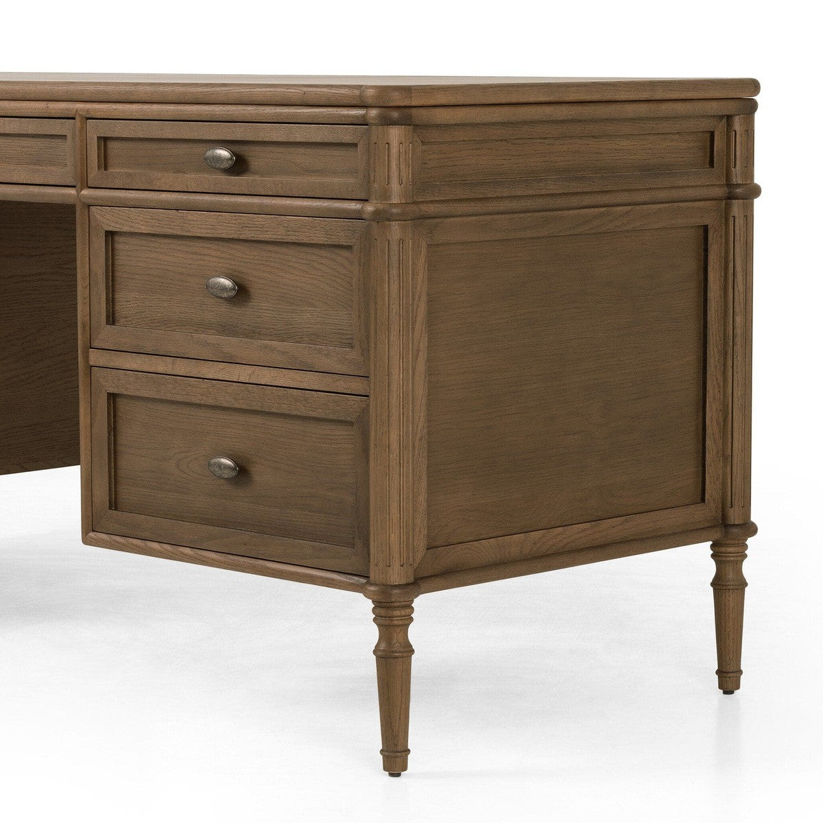 Toulouse Executive Desk - Toasted Oak Veneer